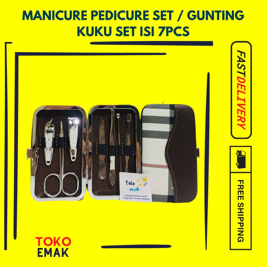 

MANICURE PEDICURE SET / GUNTING KUKU SET ISI 7PCS