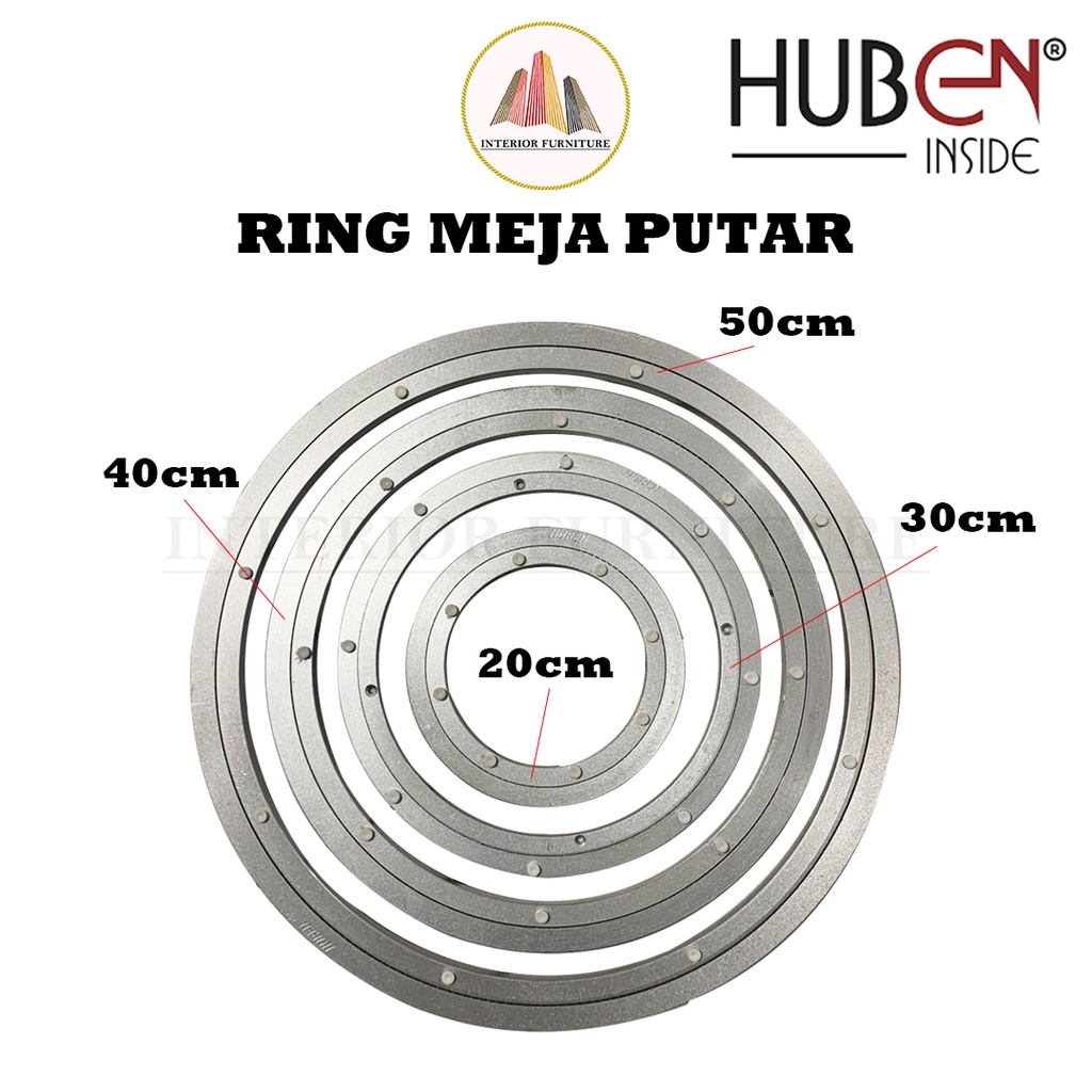 Kolaher Ring Meja Putar Makan Putar Lazy Susan Rotate Tatakan Kaca HUBEN 20cm..30cm..40cm..50cm