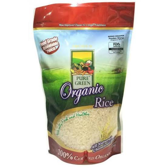 

Organic land pure green beras pandan wangi 1kg beras organik