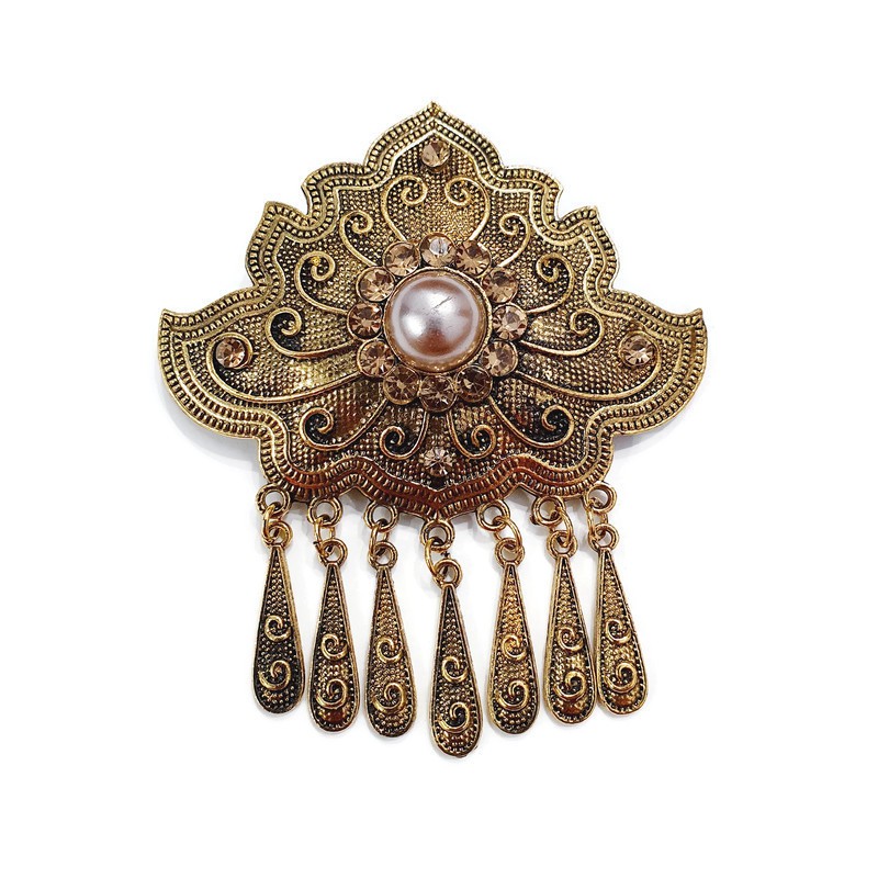 Bros Kebaya Susun Medina Store/Bros Kutubaru Murah/Bros Etnik Jawa Aceh Sumatra Kalimantan Bali-B - Emas Bakar