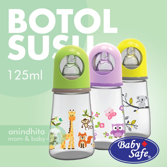 BABYSAFE Feeding Bottle 125ml Botol Susu Bayi Baby Safe