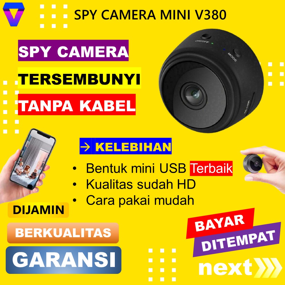 KAMERA CCTV MINI TERSEMBUNYI TANPA KABEL WIFI CAMERA PENGINTAI KECIL WIRELESS SPYCAM SPY HIDDEN CAMERA IP CAM MURAH TERHUBUNG HP PORTABLE PENGINTIP MATA2 JS115