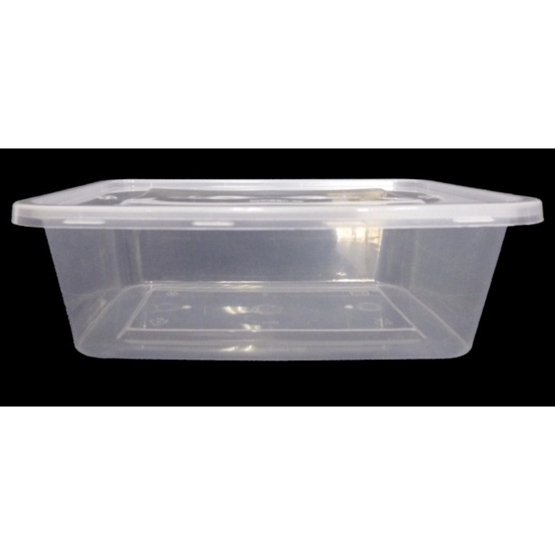 Kotak Makan Plastik 650ML Persegi Panjang / Food Container