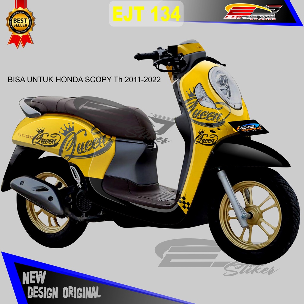 DECAL SCOOPY FULL BLOK 26 PILIHAN WARNA / SCOOPY TAHUN 2013-2022 / DECAL SCOOPY / DECAL STIKER SCOOP