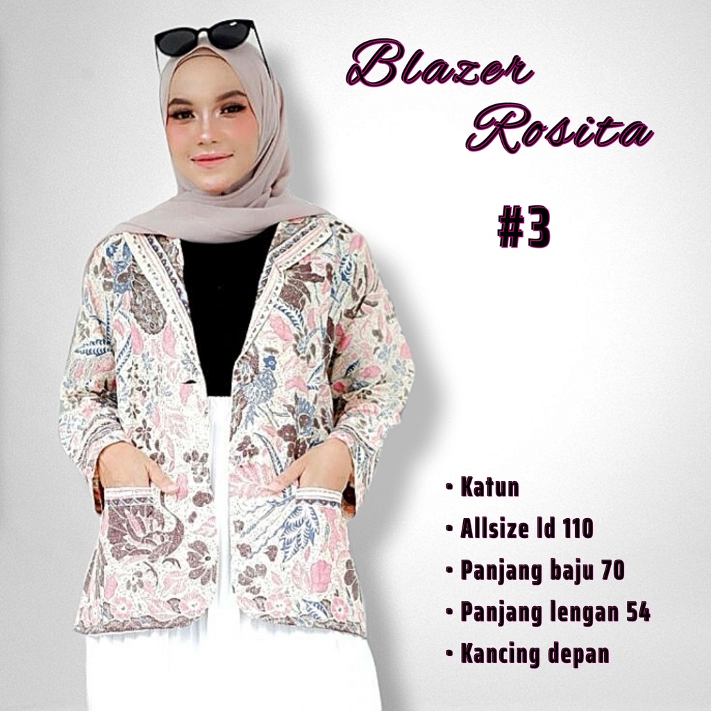 Blazer Rosita batik solo blazer wanita blazer kerja