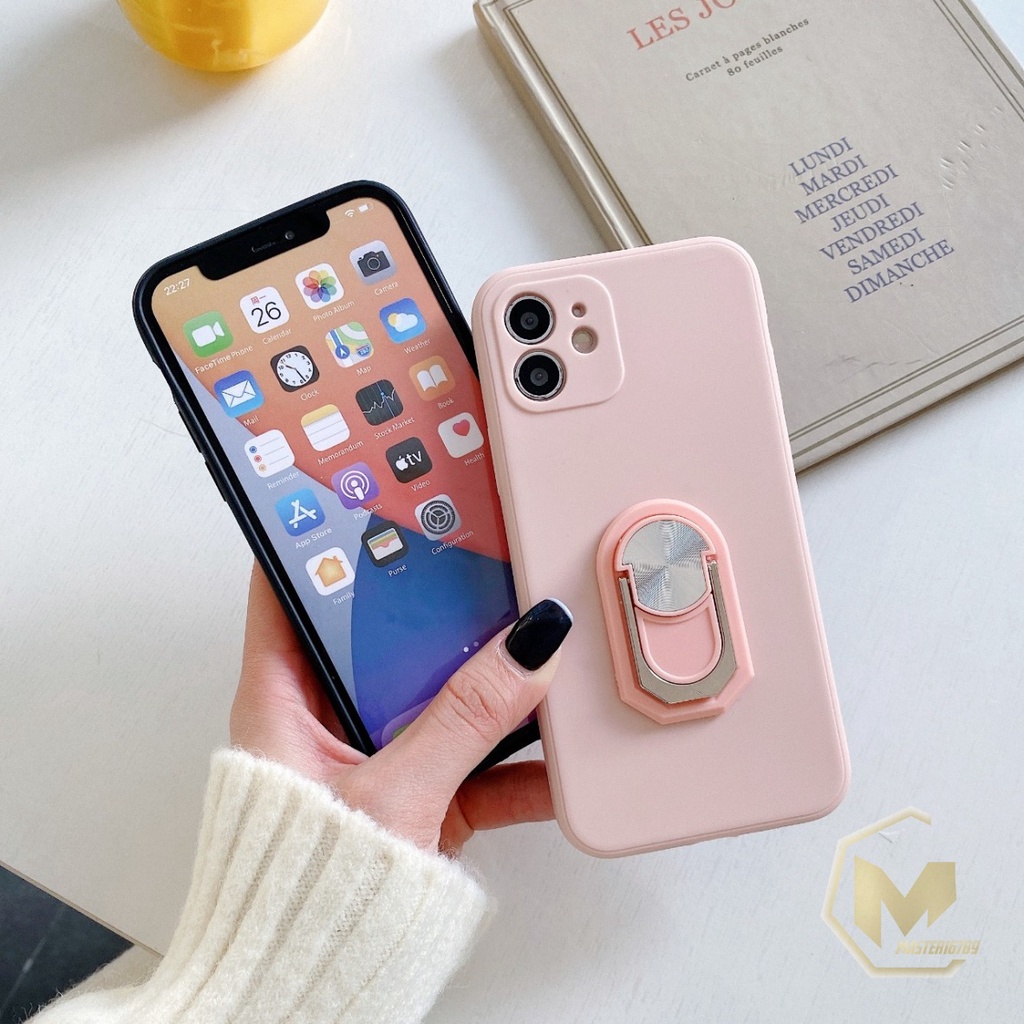 SOFTCASE MACARON RINGSTAND IPHONE 11 12 13 MINI PRO MAX MA2605