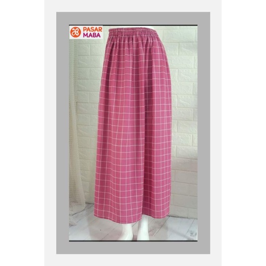 ROK KARET MOTIF KOTAK/ROK SERUT