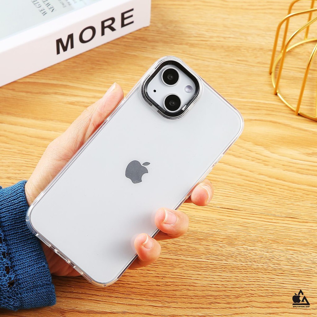 Soft Clear Case Bening iPhone 13 13 Pro Max Mini 12 12 PRO Max 11 11 PRO MAX XR X XS Max 7 7+ 8 8+ SE 2 With Frame Camera Kamera Softcase Silikon Jelly Tebal Clear Cover Bukan Hardcase