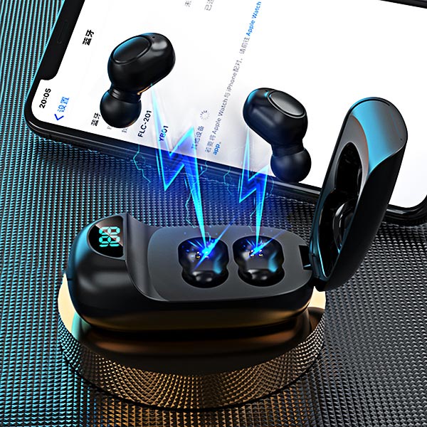 IN JKT JS25 Headset Bluetooth Sport TWS with Mic 9D Bass Stereo Type-C Handset Water Proof Earbud 5.0 Wireless Earphone Tahan Air (COD)-1