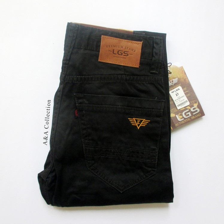 Celana Jeans LGS Premium / Celana LEGGS / Celana Jeans HItam / Jeans Straight Cut