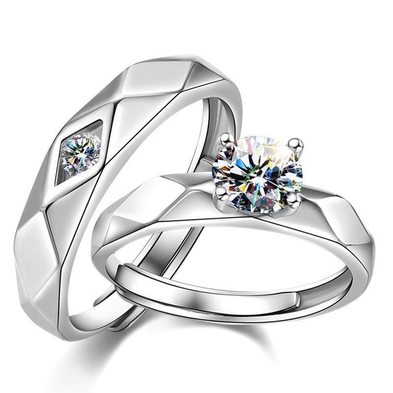 Cincin Sterling Silver 925 Dengan Cubic Zircon Lapis Emas Untuk Wanita