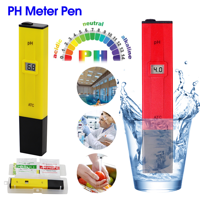 PH Meter Digital pengukur PH Air Tester Keasaman Cairan Air Akuarium / Kolam Renang PH Pena 0.1 0.01