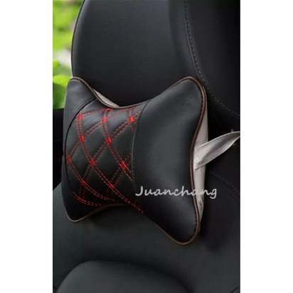 Bantal Sandaran Kepala / Leher Bahan Kulit Imitasi PVC Mesh Breathable Multifungsi Untuk Mobil