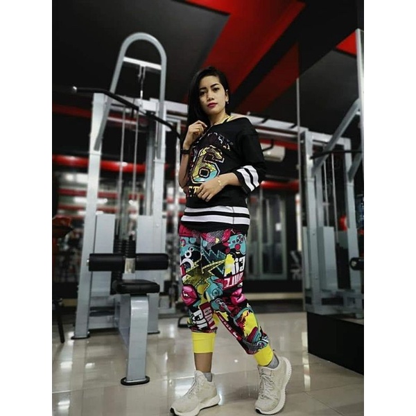 Menjual setelan olahraga Senam termurah Sxb sport Indonesia short Sleeve 3/4 dan joger