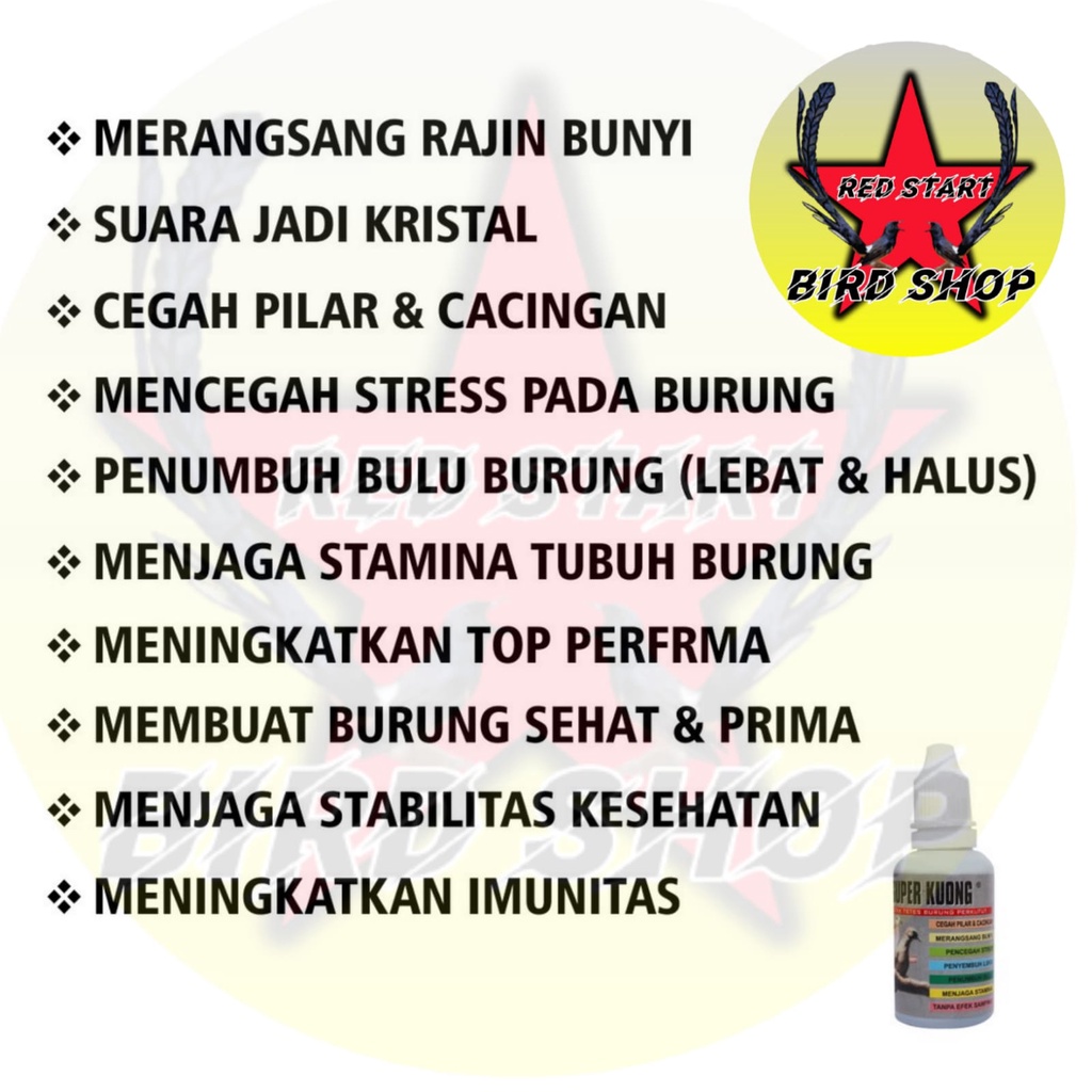 SUPER KUONG VITAMIN BURUNG PERKUTUT SUPER KICAU OBAT PENAMBAH DURASI KUALITAS SUARA KRISTAL