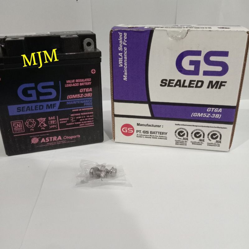 ACCU/AKI MOTOR GS MAINTENANCE FREE GT6A (KERING)