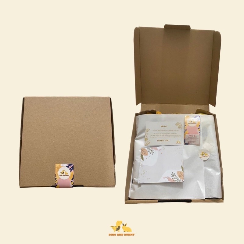 DINOANDBUNNY - Hampers Box Packaging With Bubblewrap - Kado Bayi Anak - Newborn Baby Kids