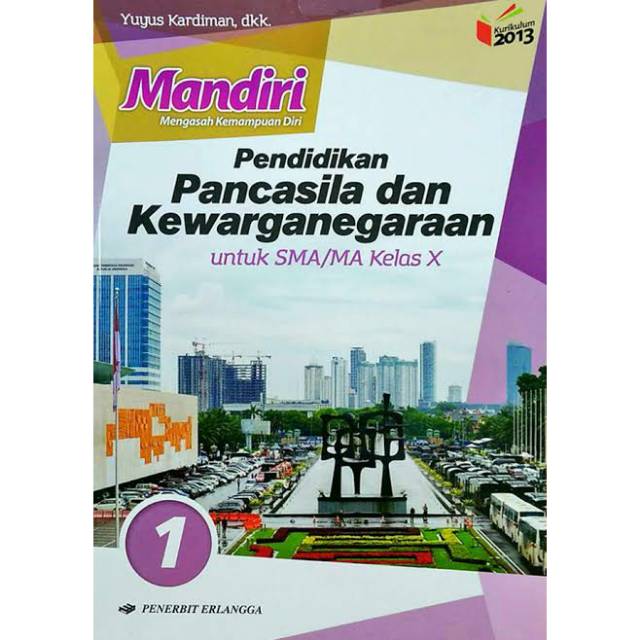 Buku Mandiri PPKN kelas 10 Erlangga Jilid 1