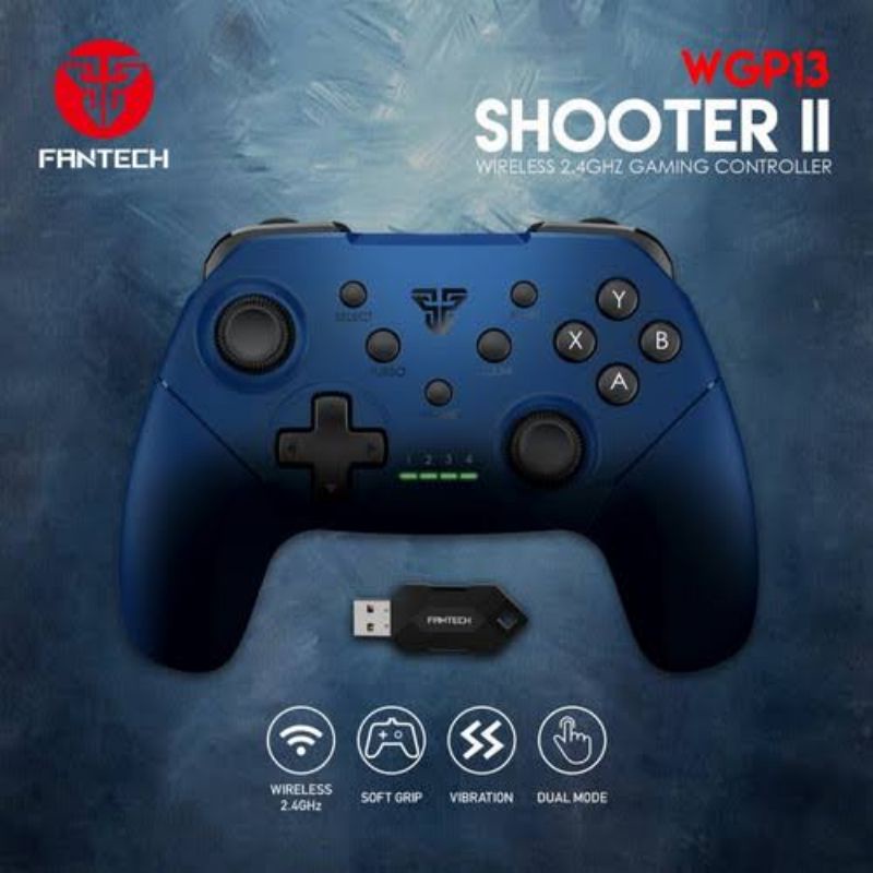 Gamepad Wireless Fantech Shooter II WGP13 Joystick Wireless 2.4Ghz Gaming Controller