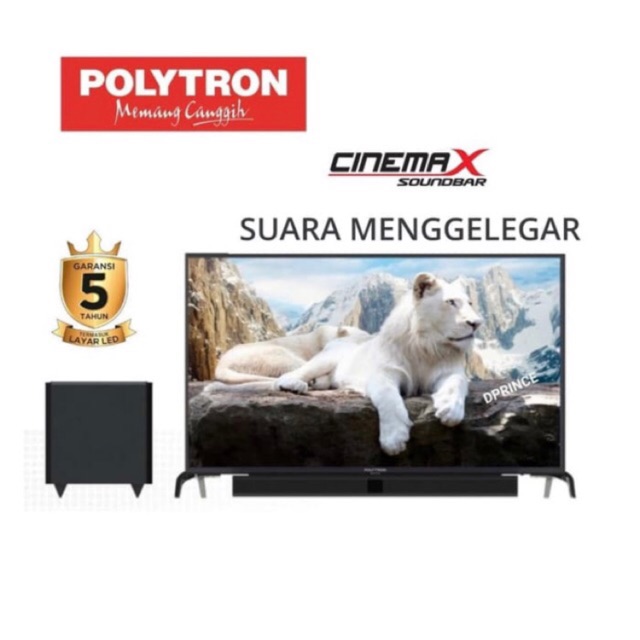 TV LED POLYTRON 32 INCH CINEMAXX SOUNDBAR KHUSUS MEDAN