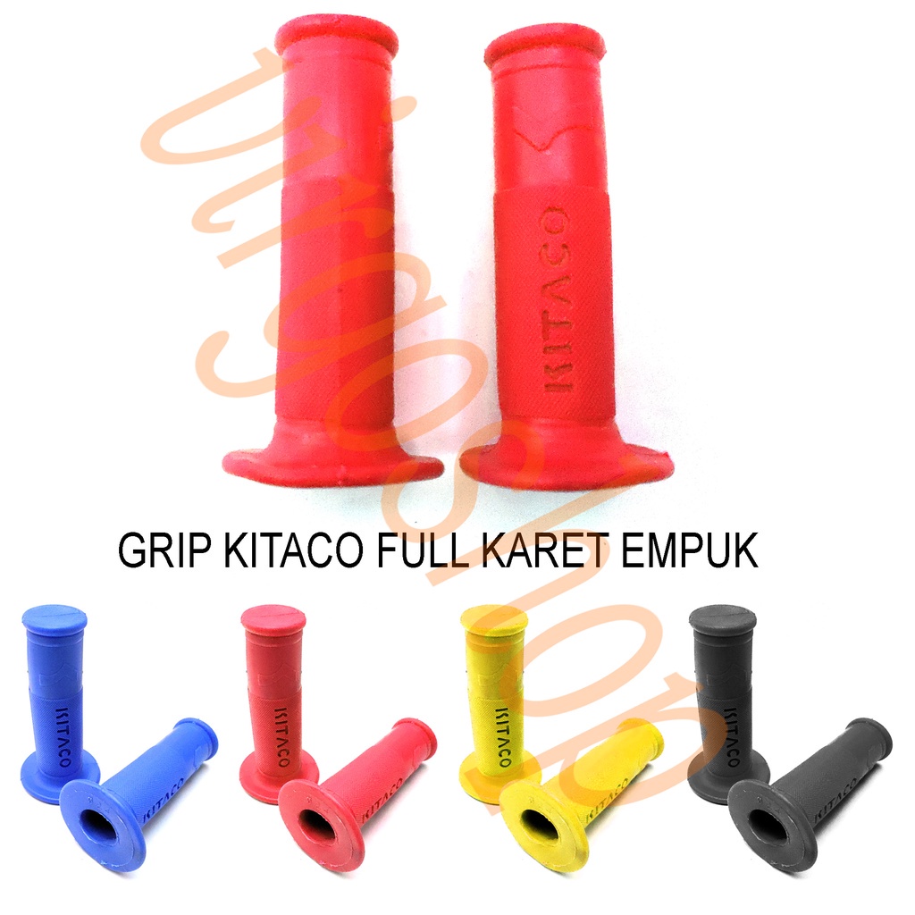 Motorcycle Hand Grips Cover Kitaco Karet Gas Anti Slip - Grip Karet Empuk Model KITACO - Merah