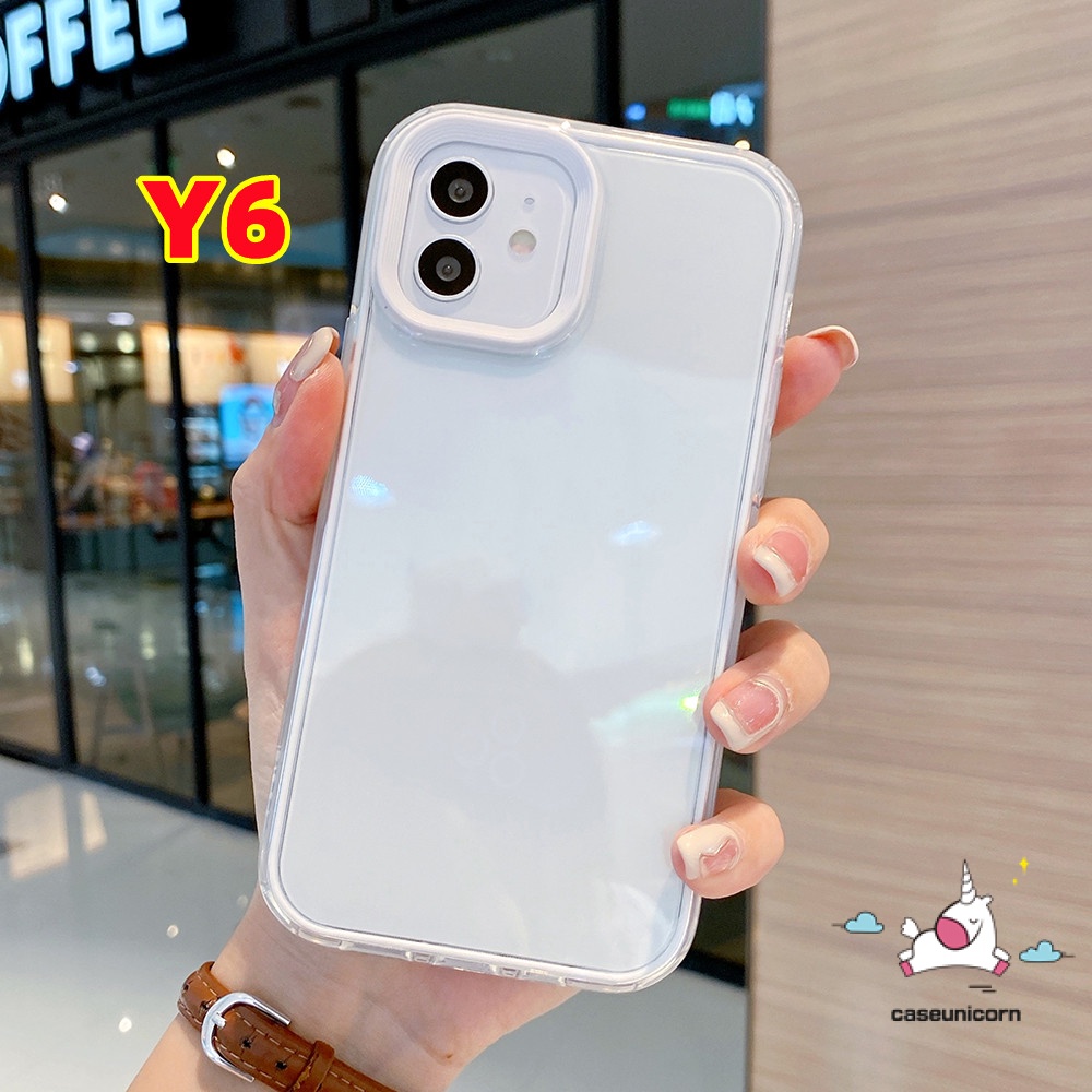 Casing Bumper Shockproof Mewah Simple 3in1 Realme C25 C21Y C35 C31 8i 8 6i 5 5s 5i 8pro C33 C30 C25s C12 C25 C11 C15 C20 C20A C21 C3 Militer-Grade Anti Jatuh Soft TPU Clear Cover