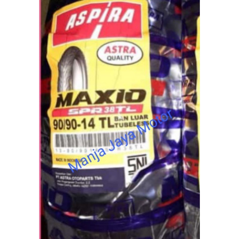 Ban tubeless belakang 90/90-14 Aspira Maxio SPR TL 38 fot beat/Vario/Scoopy/Spacy/Mio J/m3