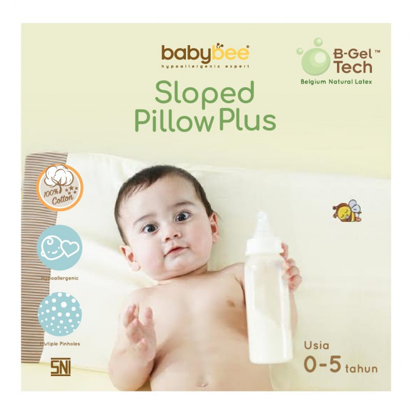 Babybee Latex Sloped Pillow PLUS with Case