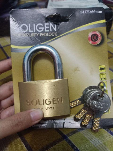 Gembok Soligen 50 Mm Pendek Kuningan Computer Key