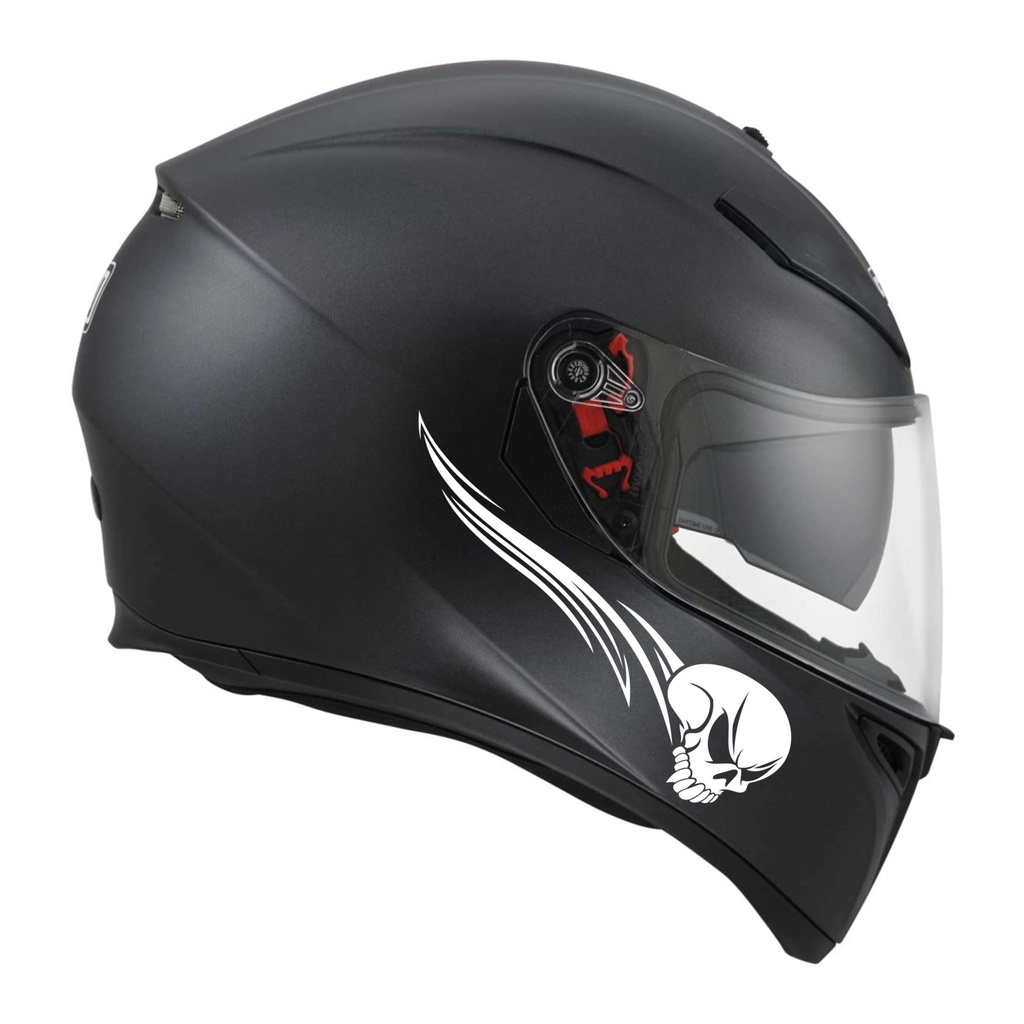 Sticker Helm Full Face Harley Davidson Skull 01