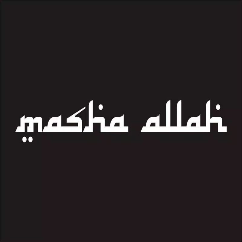 Stiker Sticker Mobil Mashaallah Tulisan Arab