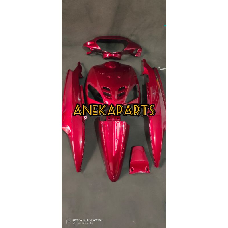 Body halus full set Mio sporty merah maroon