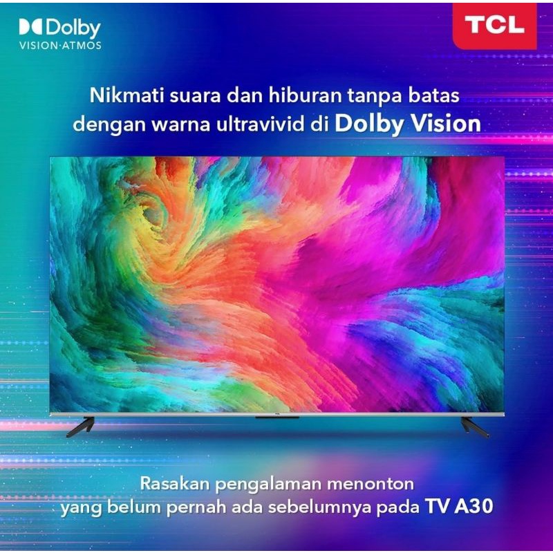 Smart Google TV TCL 50A50 50&quot; Inch 4K Frameless 50A50 New Garansi Resmi(MEDAN / LUAR KOTA)