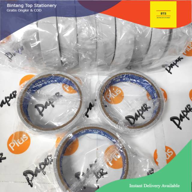 

[BTS] Double Tape Perekat 2 Sisi BONA 24mm (1 inch)