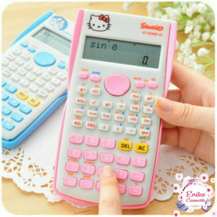 

Kalkulator Scientific Doraemon Hello Kitty DD-350MS KT-350MS Calculator Kuliah Pink Biru Pelajar