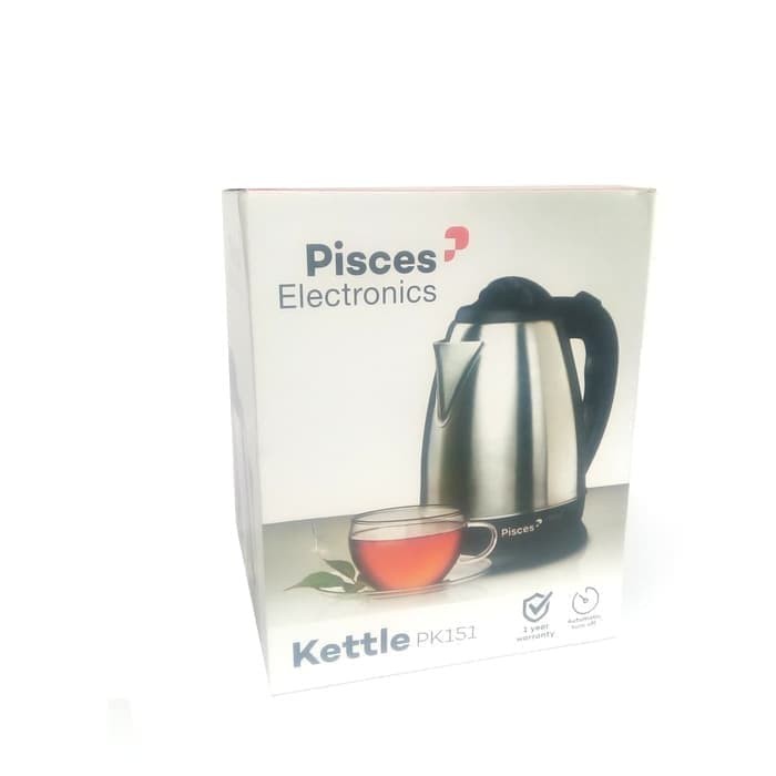 Pisces Kettle 1.5 Liter Double Wall Inner Stainless Teko Elektrik