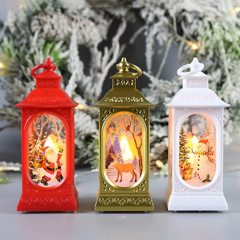 New Lentera Led Motif Natal Soevenir Christmas Lilin Elektrik Murah