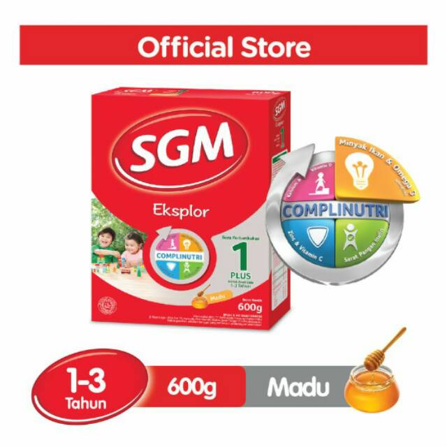 Sgm Eksplor 1+ susu pertumbuhan presinutri madu 600g