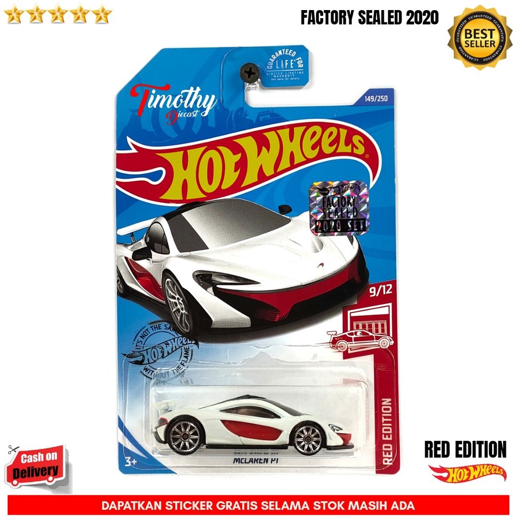 Hot Wheels Factory Sealed 2020 FS Red Edition Mclaren P1