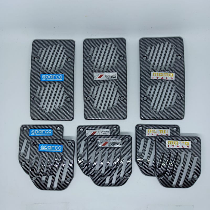 Pelindung Cover Pedal Kaki Mobil Manual Matic Carbon Hitam Universal