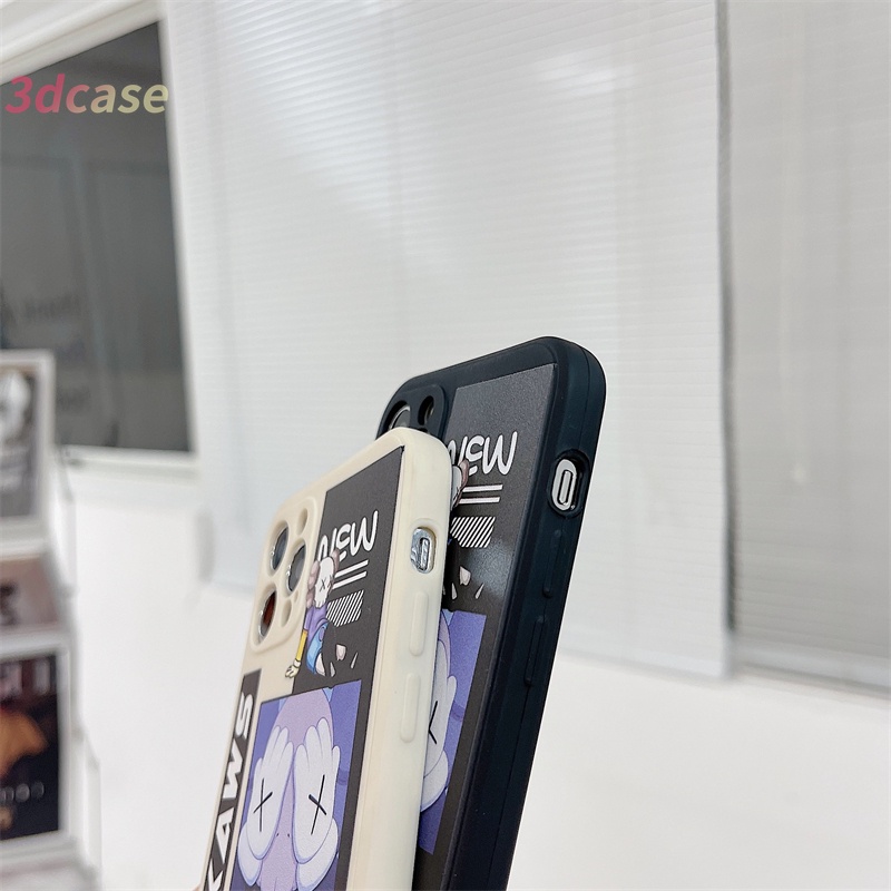 Case Realme C11 2021 C21Y C15 C21 C25 C20 C3 C12 C25S 5 5S 5i C17 7i C1 C25Y C2 C3i 6i C20A realme Narzo 20 10 10A 20A 30A A54 A15 A16 A9 A5 A7 A5S A95 A53 A33 Y12 Y20 A12 Pretty KAWS Bear Silicone Case