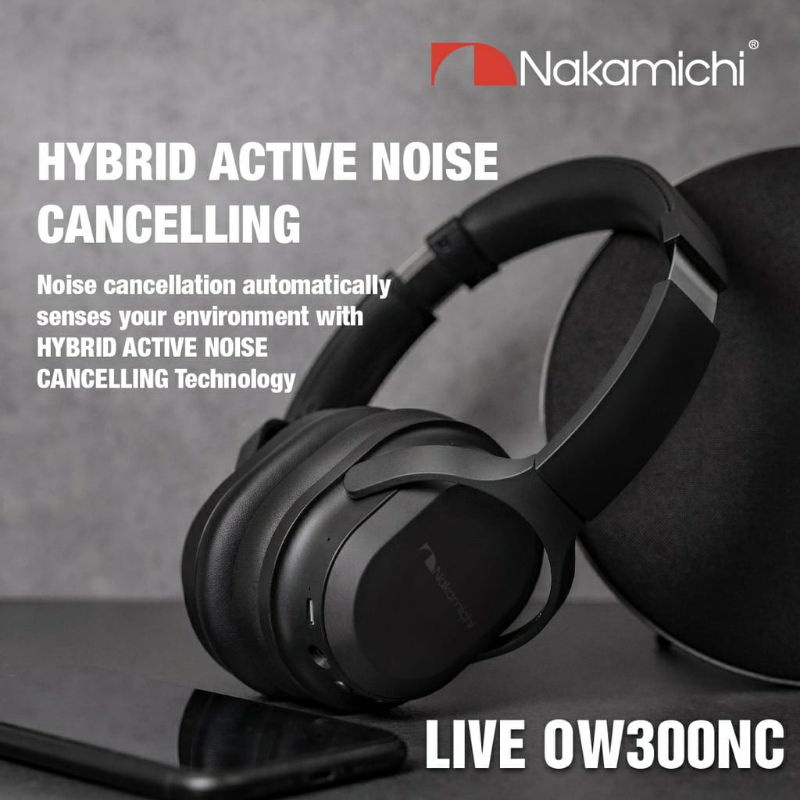 Nakamichi Live OW300NC Original Wireless Headphone Garansi Resmi