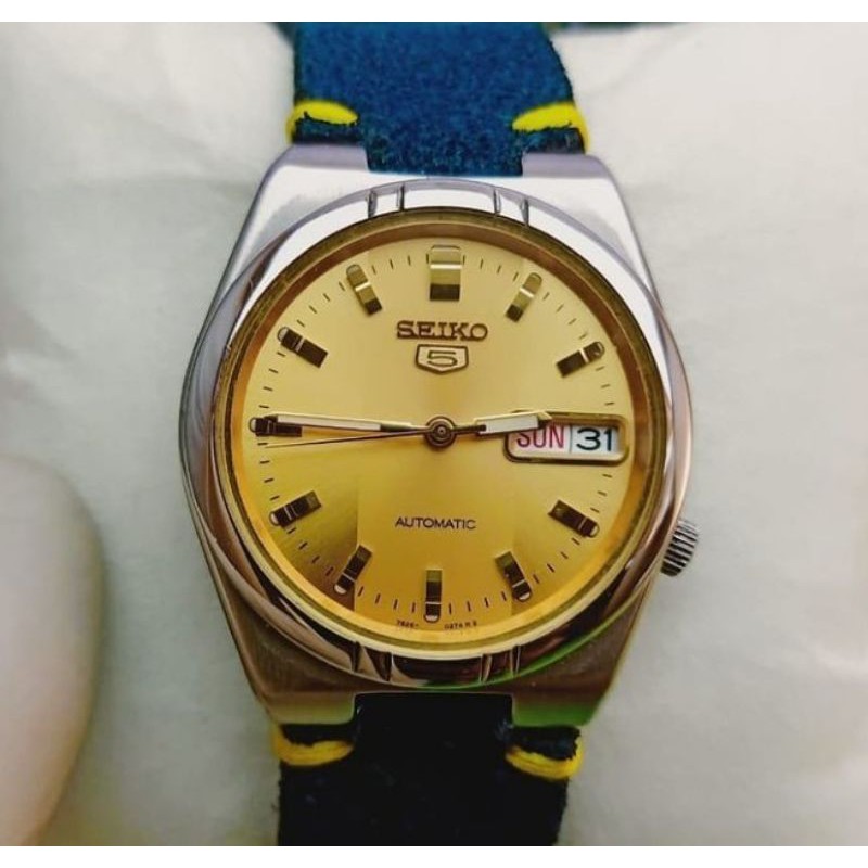 jam Seiko 5 autometik gold