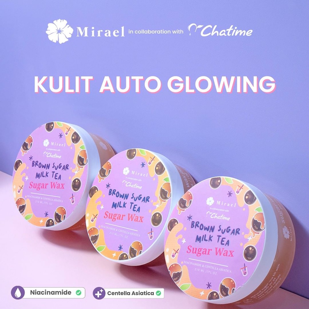 ★ BB ★ MIRAEL Sugar Waxing Kit 210ml | Sugar Wax | Hair Removal Penghilang Bulu | Moisturizing - Brightening - Relaxing - Refreshing - Brown Sugar Milk Tea x Chatime (Limited Edition)