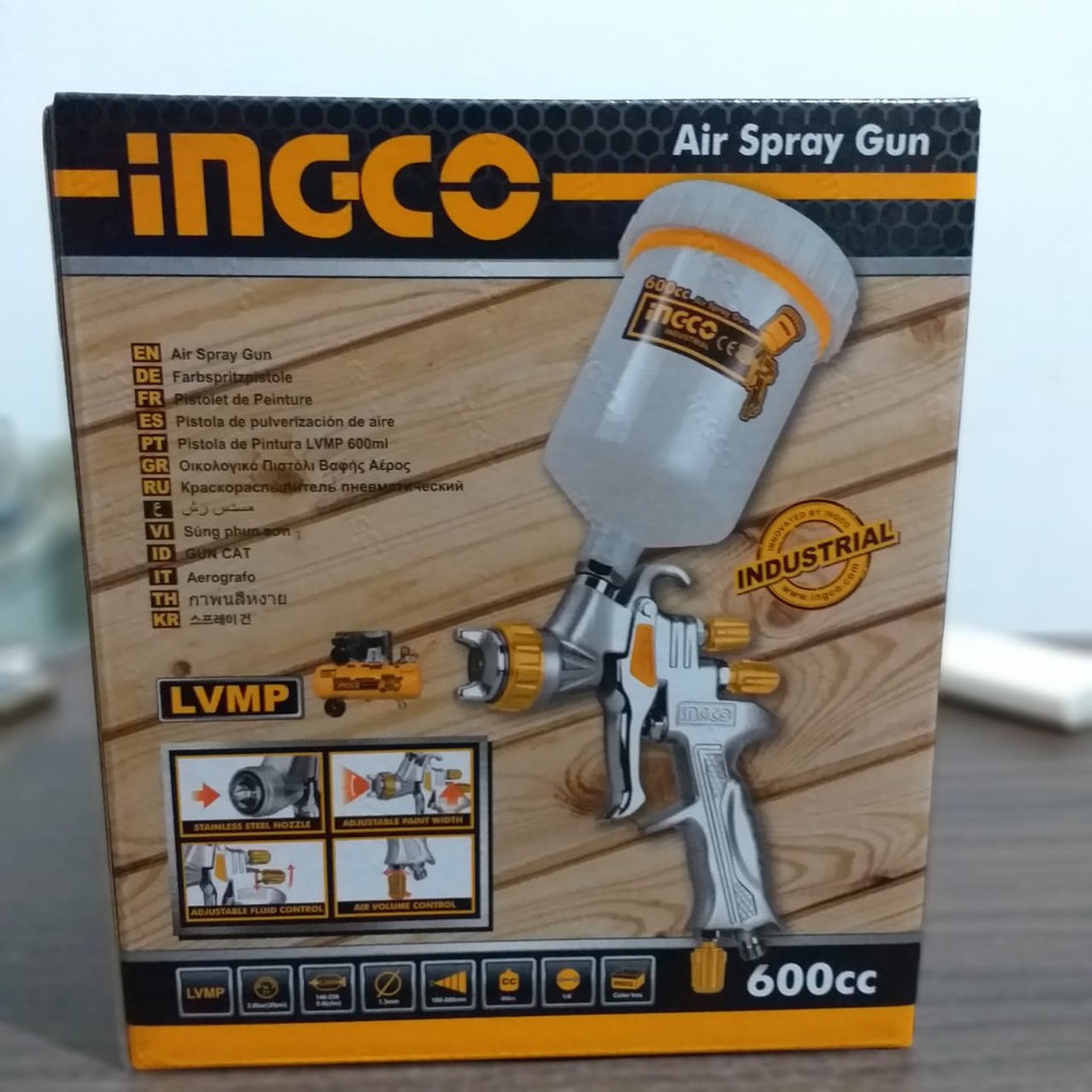 Jual Air Spray Gun HVLP / LVMP 600 ml INGCO ASG1065 Tabung Atas