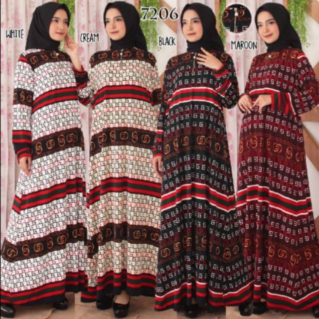 Gamis Jersey Jumbo Motif Gucci