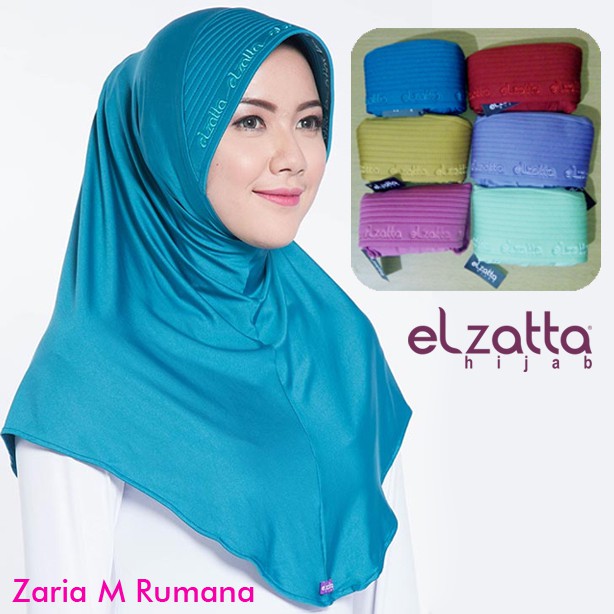 ELZATTA Zaria M Rumana Kerudung | Jilbab Instan | Hijab | Bergo Polos