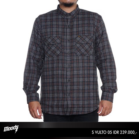 Kemeja Flanel Distro S VULTO 05 BLOODS Original