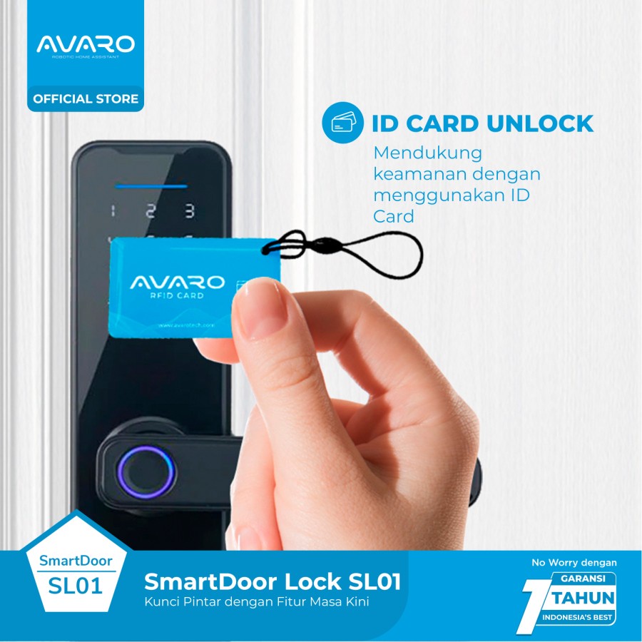 AVARO Smart Door Lock Handle RFID- Fingerprint Waterproof - SL01