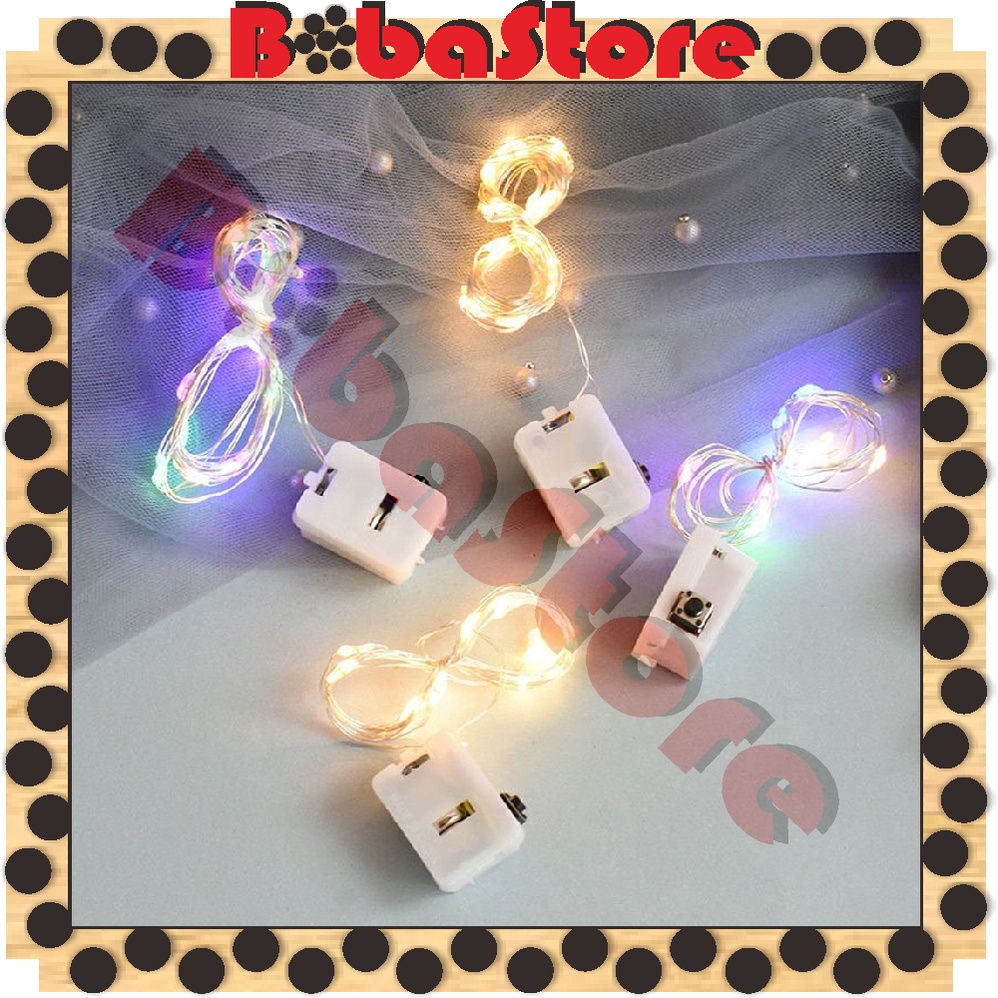 Foto ⭐Bobastore⭐ Lampu Tumblr Kawat Mini 1 2 3 5 Meter Lampu Hias Dekorasi Gift Box Bucket Bunga Balon Fairy Light Led Murah E015 E016 E020 E021